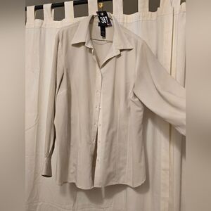 #387 lane bryant off white shirt